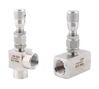 Valvola a spillo di regolazione del flusso in acciaio inossidabile 304 316, femmina dritta o a gomito, 1/8" 1/4" 3/8" 1/2" 3/4" BSP NPT(1/2",BSPT_FLOW HOLE 1.2MM_ELBOW SS316L)