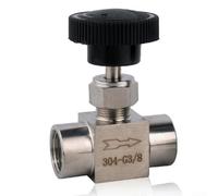 Valvola a spillo in acciaio inox 304, diverse misure disponibili, connessione sicura con giunto, resistente (1/4)