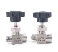 Valvola a spillo regolabile 1/4" 3/8" maschio a femmina filettatura in acciaio inox 304 Flow Control ha spento Crane valvola a Set di valvole di controllo(3/8")