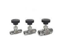 Valvola a spillo regolabile diametro esterno 3 4 6 8 10 12 mm tubo in acciaio inossidabile 304 set di carte diritte a prova di acido ad alta pressione gru(3mm OD)