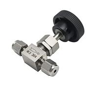 Valvola a spillo regolabile diametro esterno 3 4 6 8 10 12mm tubo in acciaio inossidabile 304 set di carte diritte a prova acido ad alta pressione 1 pz(44928)