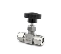 Valvola a Spillo Regolabile OD 3 4 6 8 10 12 mm 1/4 3/8 1/2 Tubo in Acciaio Inossidabile ad Alta Pressione Resistente agli acidi Set di schede dritte Gru per Il Sistema Idraulico, tubazioni(8mm OD)