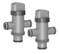 Valvola a stantuffo doppio per piscine, 3,2 cm e 13,7 cm | Consente un facile controllo del flusso d'acqua e il collegamento del tubo flessibile diviso per tubi da piscina da 1,25 e