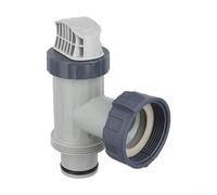 Valvola a stantuffo per piscina compatibile Intex 25010 per pompe filtranti fuori terra 28635EG, 28633EG, 28671EG, struttura in plastica per un collegamento sicuro e un efficace controllo del flusso