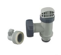 Valvola a stantuffo per piscina con adattatore per tubo di tipo B, set di connettori per piscina, compatibile con piscine fuori terra, sistema di pompa con filtro a sabbia con controllo di spegnimento