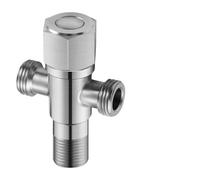 Valvola a tre vie in acciaio inossidabile 304, valvola angolare, ingresso e due uscite, rubinetto, valvola for WC, doppia uscita, doppio scopo(6)