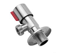 Valvola a triangolo in acciaio inox, valvola di arresto dell'acqua a un quarto di giro, per scaldabagno, bagno, cucina, con etichette calde e fredde, uscita ingresso da 1/2 pollici, struttura