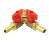 Valvola a Y a 3 vie in ottone per la gestione del flusso in acquari per linee del carburante e reti di distribuzione dell'aria (8 mm)