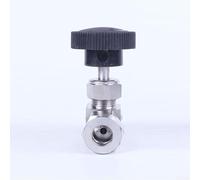 Valvola ad ago regolabile in acciaio inossidabile 304 con connessione a manicotto per scheda di collegamento per olio, acqua, gas, resistenza ad alta pressione, buona tenuta (Φ4mm)