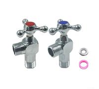Valvola ad angolo a quattro punti in rame per scaldabagno e sistemi a gas con deflusso dell'acqua di grande diametro e parete interna liscia per prevenire le perdite