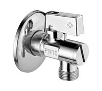 Valvola ad angolo a sfera 1/2- 3/8 cromo in una scatola cromo