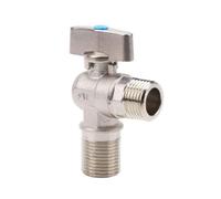 Valvola ad angolo, Angolo di tipo T in ottone massiccio | Spegnimento caldo e freddo for scaldabagno a gas multicolore(Blu)