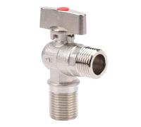 Valvola ad angolo, Angolo di tipo T in ottone massiccio | Spegnimento caldo e freddo for scaldabagno a gas multicolore(Rot)