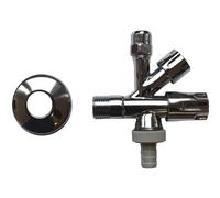 Valvola ad Angolo Combinata 1/2' con Maniglia Comfort in Ottone