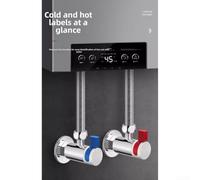 Valvola ad angolo con rotazione completa di 360 gradi per un controllo flessibile della direzione del flusso d'acqua negli impianti idraulici (grigio + rosso)