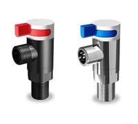 Valvola ad angolo con rotazione completa di 360 gradi per un controllo flessibile della direzione del flusso d'acqua negli impianti idraulici (grigio + blu)