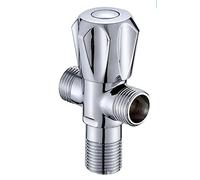 Valvola ad angolo con una sola entrata e due uscite di arresto for WC acqua calda fredda a triangolo addensato in rame pieno a doppia 1 pezzo(A)