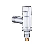 Valvola ad angolo di apertura rapida for lavatrice Accessori for il bagno Rubinetto multifunzione G1/2 con tappo automatico dell'acqua Per Bagno(Silver)