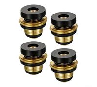 Valvola ad angolo di arresto dell'acqua in ottone, confezione da 4, con estremità filettate e guarnizione di compressione per un controllo affidabile del flusso negli impianti idraulici