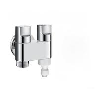 Valvola ad angolo di ingresso dell'acqua a doppio controllo per robot mocio e lavatrice, splitter a 2 vie con fili estesi a prova di perdite (D)