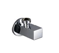 Valvola ad angolo for rubinetto da 2 pezzi G1/2 Accessori for il bagno con valvola in ottone cromato for WC per Cucina Bagno(Silver)
