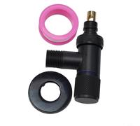 Valvola ad angolo G1/2 in acciaio inox, montaggio a parete, per lavatrice e giardino, colore: nero