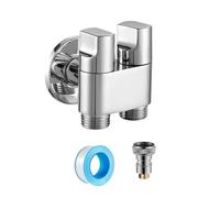 Valvola ad angolo G12 Valvola a triangolo 1 in 2 con interruttore rotante accessori da bagno(Silver)