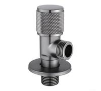 Valvola ad angolo in ottone con attacco G1/2, progettata per il controllo del flusso d'acqua nei lavandini e nelle prese del bagno (grigio)