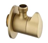 Valvola ad angolo in ottone cromato nero oro rosa ingresso bagno uscita singola e doppia G1/2 arresto acqua WC cucina(Brushed gold)