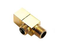 Valvola ad angolo in ottone G1/2 con scarico for WC solido, cromato lucido, accessori da bagno neri(Titanium)