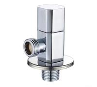 Valvola ad angolo in ottone G12 Valvola a globo con adattatore, valvola angolare in ottone per collegamenti di alimentazione idrica per cucina e bagno, facile da usare (argento)
