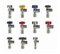 Valvola ad angolo in ottone grigio pistola acqua calda e fredda valvola interruttore scaldabagno valvola triangolare filettatura maschio 1 pz (3I4 blu)