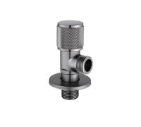 Valvola ad angolo in ottone Valvola di ingresso grigia Valvola di uscita del bagno G1/2 Deviatore for lavello del bacino Lavello della cucina Rubinetti di arresto dell'acqua del lavabo(2pcs gray)