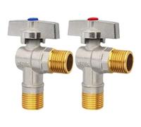 Valvola ad angolo in rame G1/2 pollici ad alto flusso a sfera rubinetto per acqua calda fredda riscaldatore a gas bagno doccia lavatrice impianto idraulico