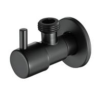 Valvola ad angolo nero in acciaio inox 304 Valvola di arresto acqua fredda e calda generale 1 pz