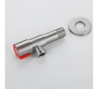 Valvola ad angolo per bagno, adatta per installazione G1/2, in acciaio inossidabile 304, valvola di ingresso acqua calda e fredda, 1 pezzo (rosso)