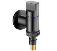 Valvola Ad Angolo Per Rubinetto Valvola ad angolo di apertura rapida for lavatrice Accessori for il bagno Rubinetto multifunzione G1/2 con tappo automatico dell'acqua(Gray)