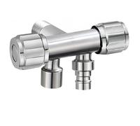 Valvola Ad Angolo Rubinetto Valvola Angolare A Tre Vie G1/2 Un Ingresso E Due Uscite Doppio Controllo Per Lavatrici E Wc Lavatrice + Rulli Filtro