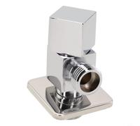 Valvola ad angolo triangolare in ottone cromato, rubinetto con filettatura maschio per il controllo dell'acqua del bidet, valvola di alimentazione per WC, connettore per lavabo, rubinetto a quarto di