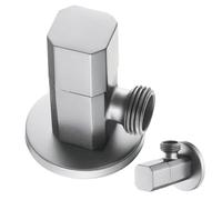 Valvola ad Angolo, Valvola a Triangolo, 2 Pezzi Rubinetto Arresto a Squadra Universale, Rubinetto Sottolavabo ad Angolo per Lavabo, Bidet, Tappo Vasca da Bagno, 1/2" * 3/8” (Acqua Calda e Fredda)