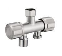 Valvola Ad Angolo Valvola Angolare A Tre Vie G1/2 Un Ingresso E Due Uscite Doppio Controllo Per Lavatrici E Wc Filettata + Raccordo Filtro