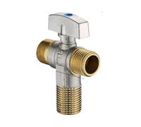 Valvola ad angolo Valvola di arresto 'acqua a flusso grande con nucleo a sfera G1/2 e rubinetto della valvola di controllo del flussostato 'acqua fredda Bagno(A-Blue)