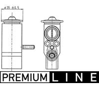Valvola ad espansione, Climatizzatore MAHLE AVE 89 000P per SLK (R170) 2 1996-2
