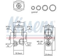 Valvola ad espansione, Climatizzatore per CITROËN OPEL PEUGEOT VAUXHALL 206 206