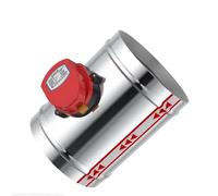 Valvola ammortizzatore d'aria in acciaio inox 80-125 mm HVAC Condotto d'aria elettrico ammortizzatore motorizzato per valvola del tubo di ventilazione Valvola dell'aria 220 V (80 mm, AC24V)
