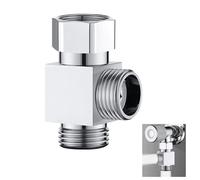 Valvola angolare a 3 vie per bagno: valvola adattatore a T resistente G1/2" con un ingresso e due uscite, deviatore doccia in ottone, distributore d'acqua per vasca da bagno, spruzzatore bidet e