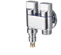 [Valvola angolare a doppio scopo in rame] Rubinetto per lavatrice con ingresso e due uscite, arresto automatico dell'acqua, doppia uscita dell'acqua, doppio controllo, interfaccia universale a doppia