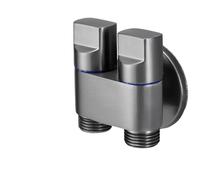 [Valvola angolare a doppio scopo in rame] Rubinetto per lavatrice con ingresso e due uscite, arresto automatico dell'acqua, doppia uscita dell'acqua, doppio controllo, interfaccia universale a doppia