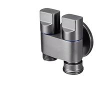 [Valvola angolare a doppio scopo in rame] Rubinetto per lavatrice con ingresso e due uscite, arresto automatico dell'acqua, doppia uscita dell'acqua, doppio controllo, interfaccia universale a doppia