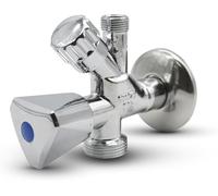 | Valvola Angolare Combinata | 1 Pack | Rubinetto per Lavandino E Lavatrice 1/2"